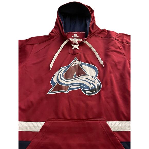 Colorado Avalanche Hoodie Men’s L Burgundy NHL Hockey Pullover Sweatshirt NWOT - Picture 8 of 11